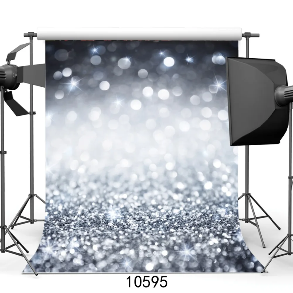 

Silver Glitter Sparkling Photography Backdrop for Photo Booth Vinyl Background Photo Studio Photocall for Baby Toy Goods