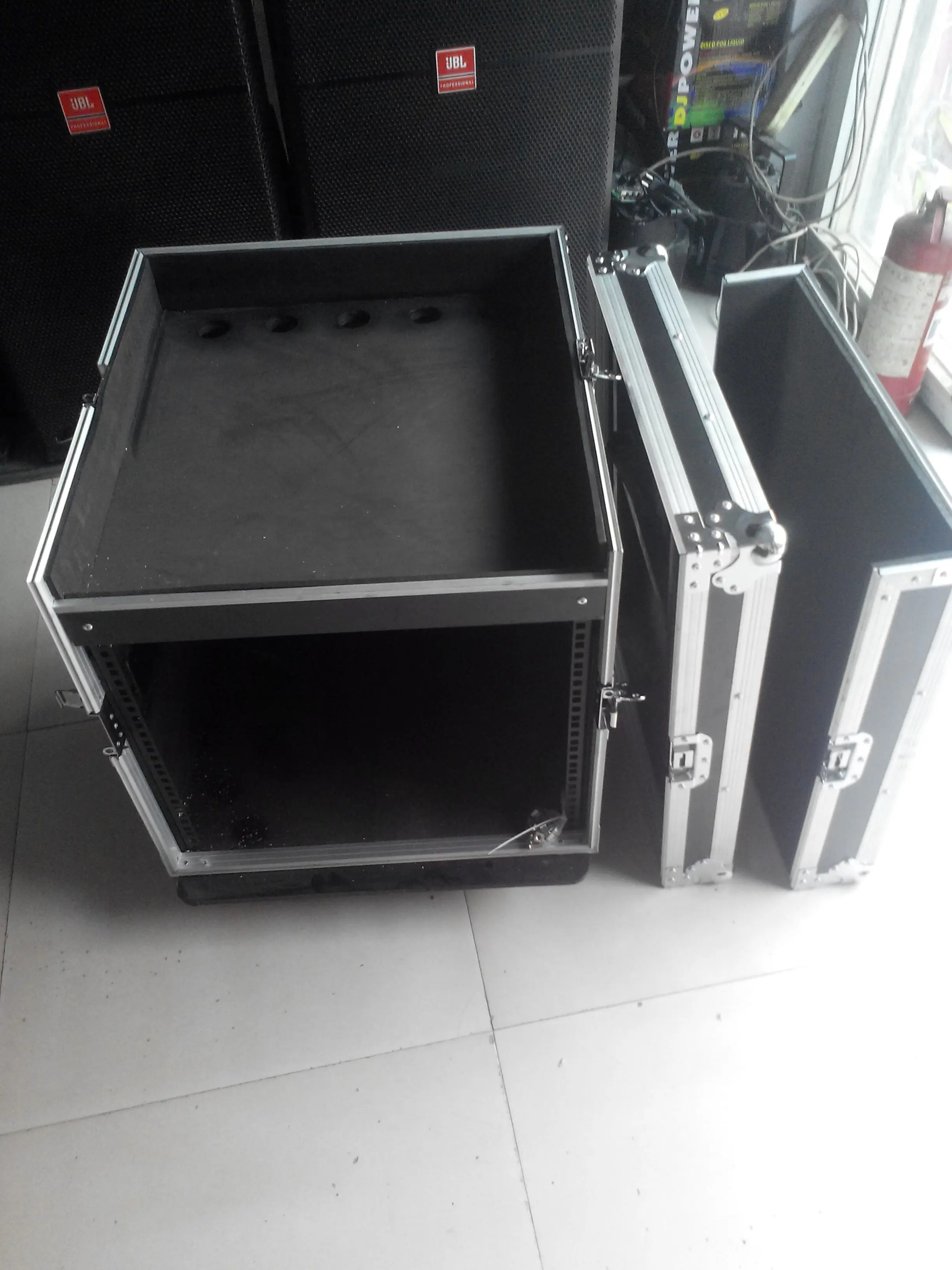 Stage lighting 8U three door cabinet mixer amplifier stage air box wire