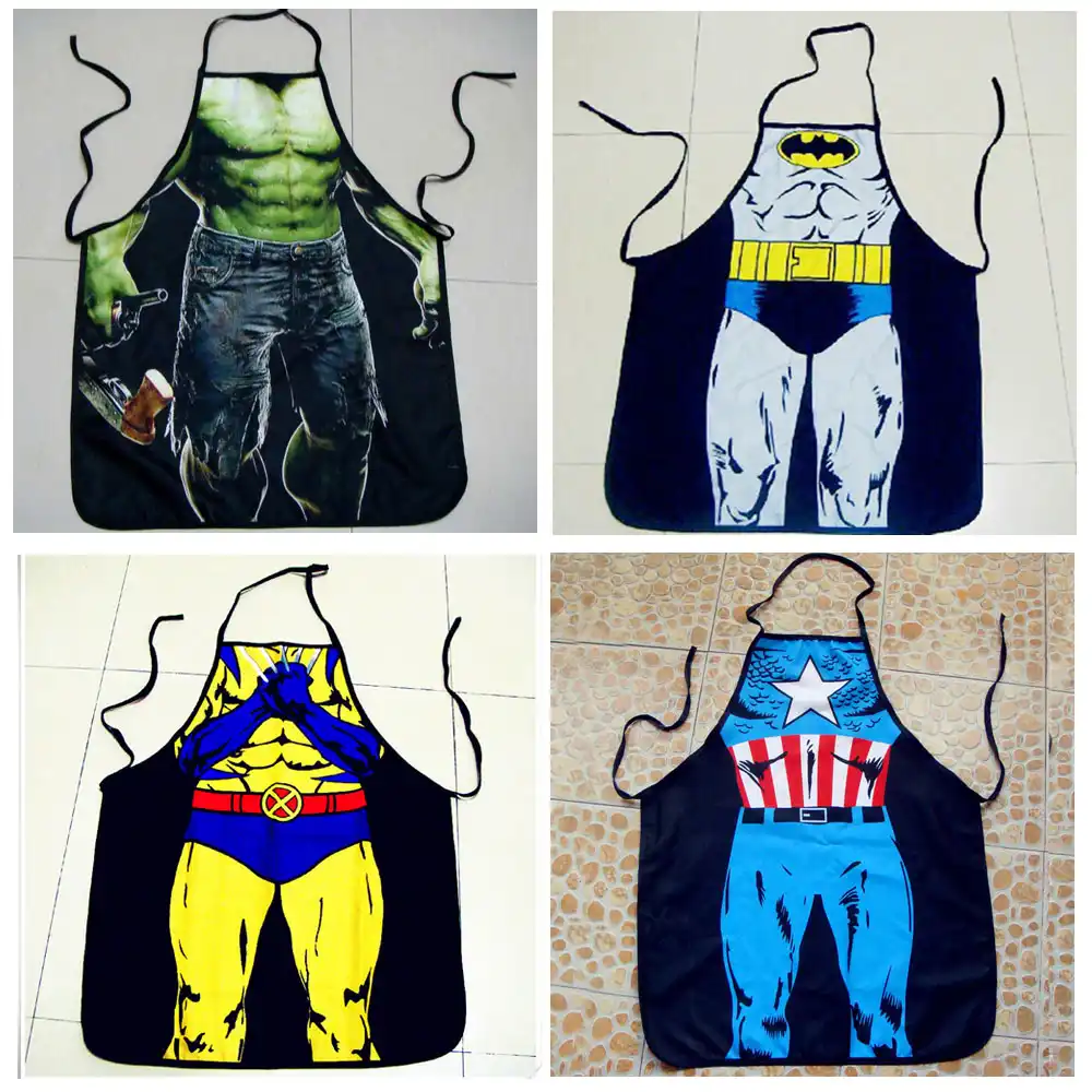 アベンジャーズハルクスーパーマン バットマン キャプテンアメリカのセクシーなおかしい裸筋肉男エプロンパーティーキッチンハロウィン Aliexpress