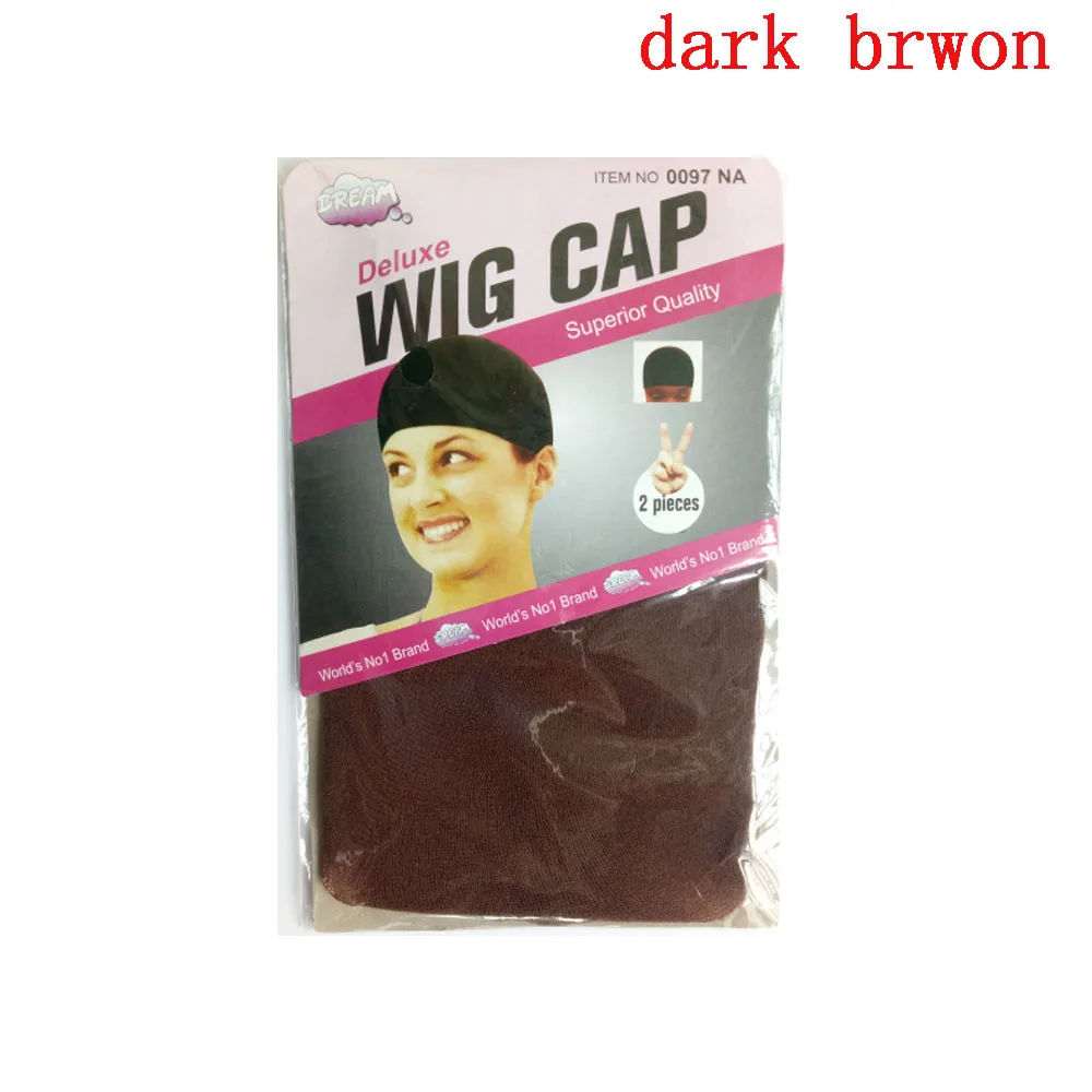 Hot Sale Wig Cap Hairnets for Weave 2 Pieces/Pack Hair Nets Stretch Mesh Wig Cap 6 Colors 30 Pieces/Lot(15bags)