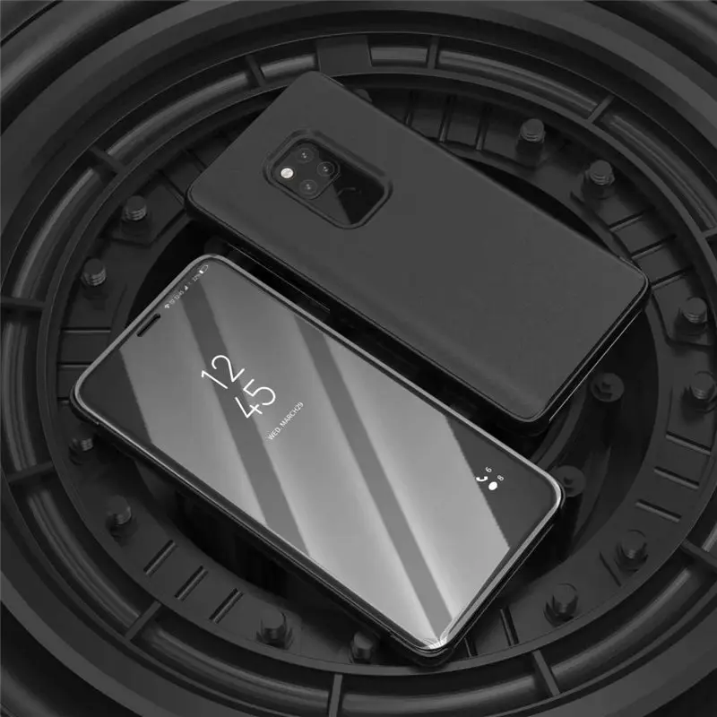 Умный чехол для Huawei Mate 20X10 P30 P20 Honor V20 Nova 4 3i Y9 Y6 Y7 Pro Y5 lite флип из кожи с прозрачным