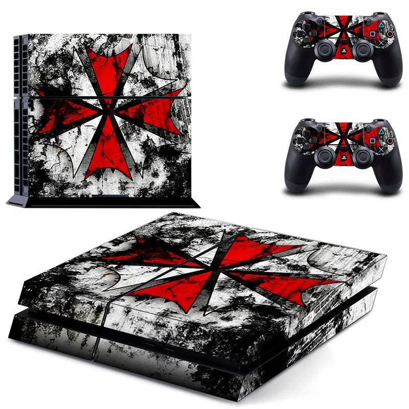 

HOMEREALLY PS4 Skin PVC HD Resident Evil Umbrella Logo Sticker For Sony PlayStation 4 Console Vinyl Sticker For Ps4 Controller