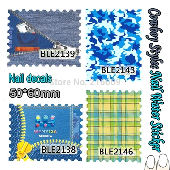 

Nail Water Sticker 22Sheets/Lot Cowboy Styles Nail Art Water Sticker Camouflage Nail Water Transfer Sticker Decal BLE2138-2148