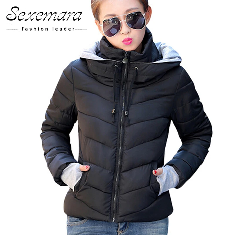 

2019 Women Basic Down Top Jacket Plus Size Female Coat Slim Autumn Winter Parkas Collar Outerwear Long Sleeve Casual Jackets