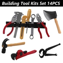 14 шт./компл. строительный инструмент наборы игровой домик игрушки развивающие игрушки для ребенка раннего обучения пластиковые инструменты для моделирования
