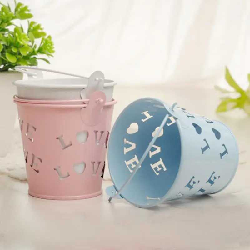 10Pcs/Lot Buckets Wedding Candy Box Sweet Hollow Heart Cute Love