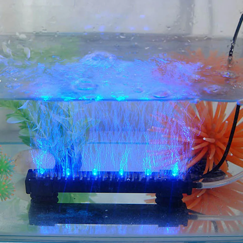 16/26/36/46/56CM LED Fish Tank Light RGB Bar Air Bubble Lamp Submersible Waterproof Aquarium Fish Aquatic Pet Lighting X