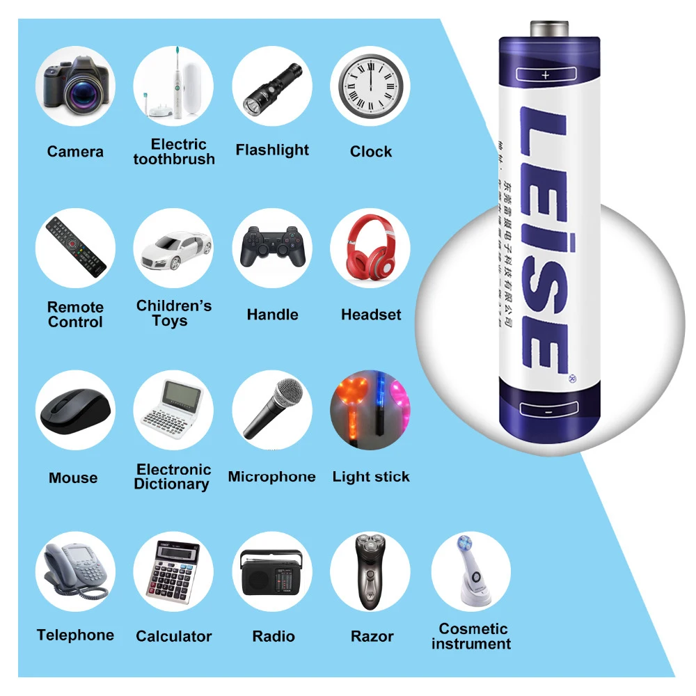 Leise 12 шт AAA 1150mAh NIMH аккумуляторная батарея 1 2 v батареи с чехлом в качестве подарка