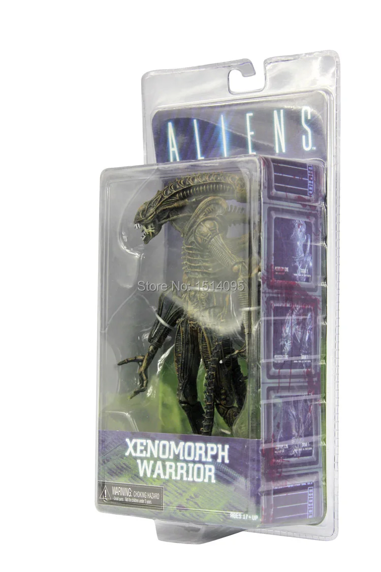 718CM NECA Aliens Xenomorph Warrior Series PVC Action Figure New in Box WF080 neca aliens 1 4 scale xenomorph warrior super big pvc action figure collectible model toy 18 retail box ems free shipping wu600