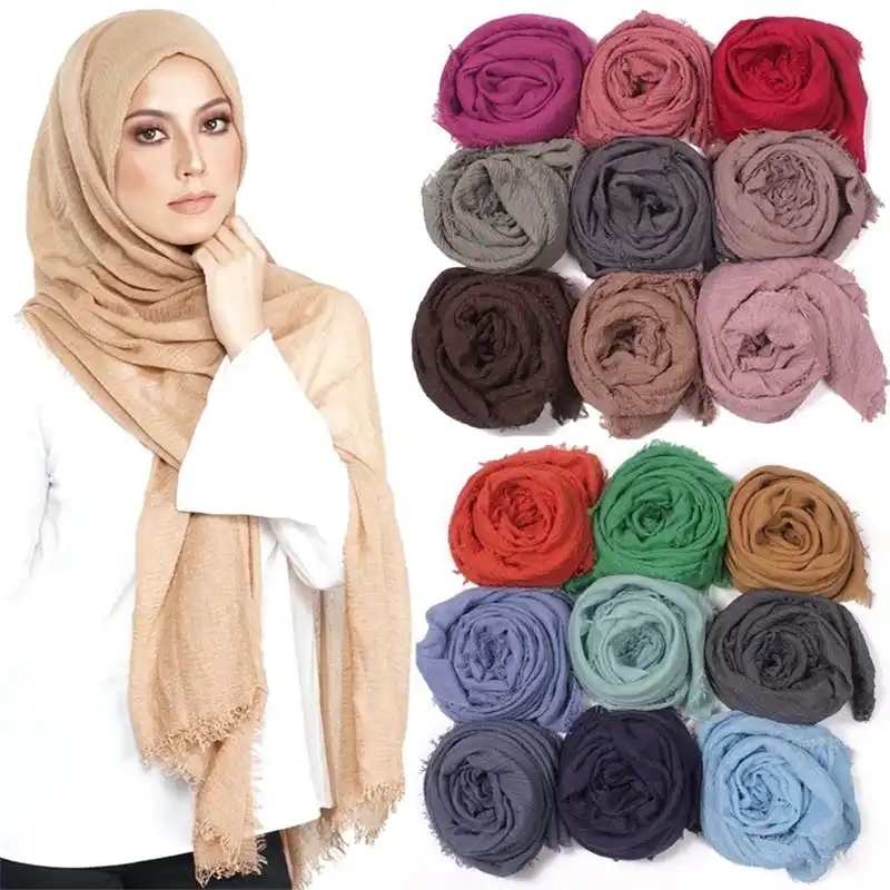 Mujeres Moda Hijab Bola Decoración Bufanda Envolvente Con Borla Algodón Bufandas turbante Nuevo