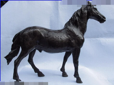 

xiuli 004050 12 Western exquisite Copper Bronze Carving Steed war Horse sculpture art Statue