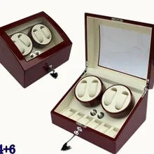 4+ 6 винно-красные часы winder box двигатель Автоматическое вращение дисплей коробка хорошее качество отличный подарок