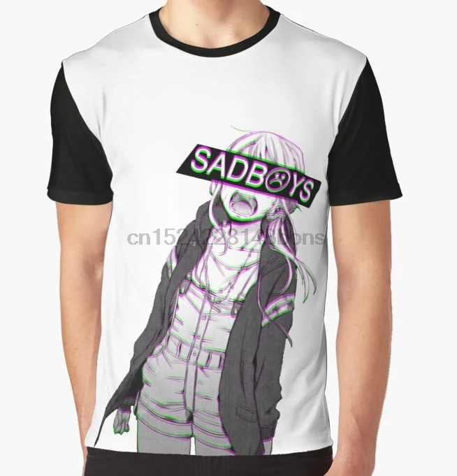 

All Over Print T-Shirt Men Funy tshirt SADBOYS Sad Japanese Anime Aesthetic Short Sleeve O-Neck Graphic Tops Tee women t shirt