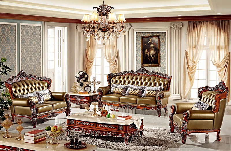 Мебель для дома Королевский антикварный шезлонг из натуральной кожи