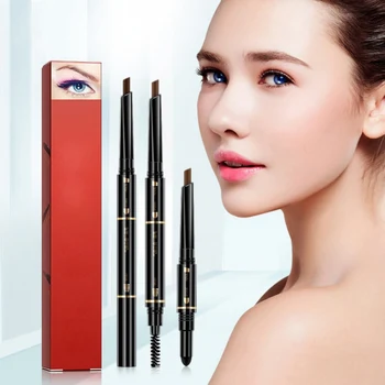 

New 3in1 Waterproof Long lasting Natural Triangle Make Up Eye Brow Liner Easy To Wear With Brush Make Up Tools