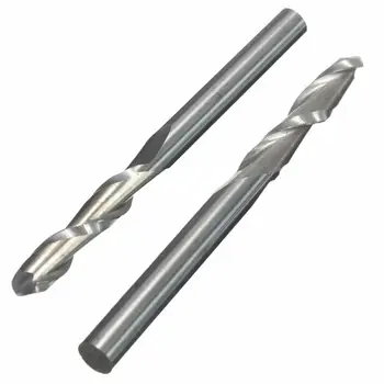 

10pcs/lot 1/8" 3.175mm Cnc Bits Double Flute Spiral Router Carbide End Mill Cutter Tools 3.175 x 17mm VER37 P40