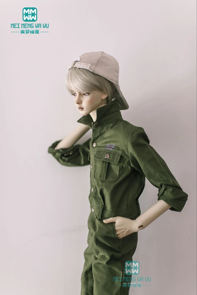 Одежда для куклы подходит для 65-70cmBJD uncle 1/3 BJD кукла модная военная форма хаки, зеленый, черный