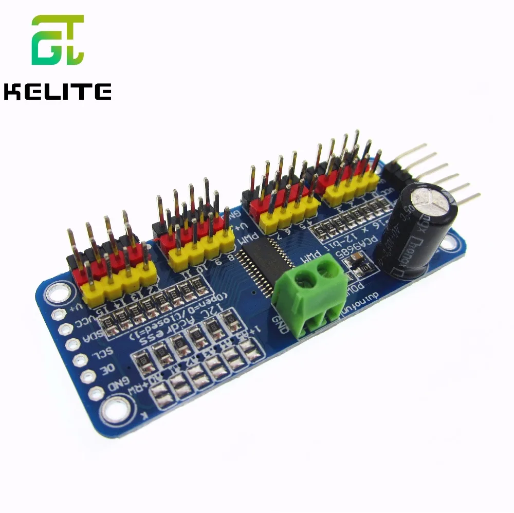 16 канальный 12 битный PWM/Servo Driver I2C интерфейс PCA9685 модуль|Детали и аксессуары для