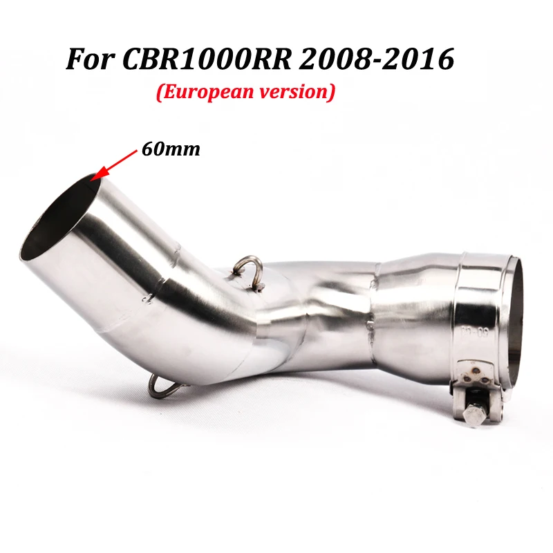 

Motorcycle Exhaust Muffler Stainless Steel Middle Connection Link Pipe Slip on For Honda CBR1000RR 2008-2016 European Version