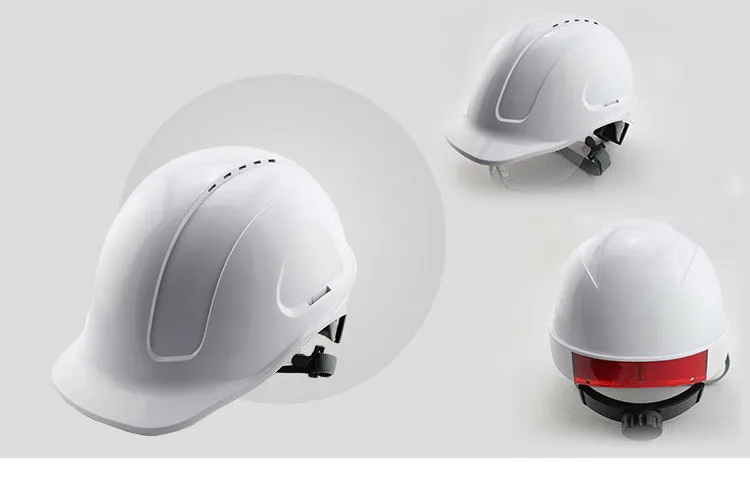 Safety Helmet With Transparent PC glasses Hard Hat ABS Construction Protective Helmets Work Cap Engineering Power Rescue Helmet (3)