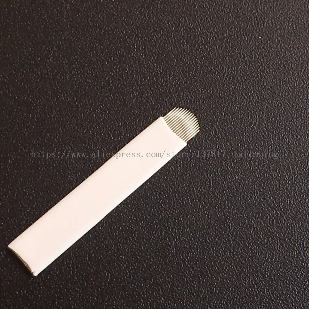 

100 PCS Microblading Needle Sterilize U shape 16 Needles Permanent Makeup Eyebrow Tattoo Blade For Eyebrow Embroidery Tattoo