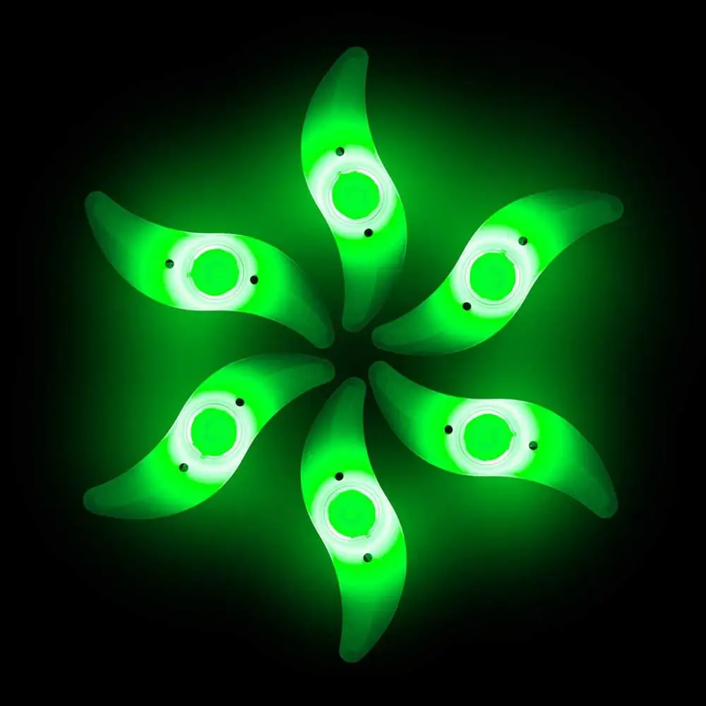 Excellent 6pcs Night Ride Lights Car Bicycle Bike Cycling Wheel Tire Spoke LED Lamp Glow Caps On Wheels Bicycle Signal cycling Light 3