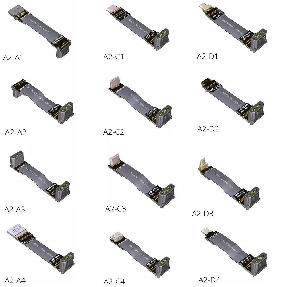 USB Type C Ribbon Cable Flat EMI shielding FPC Cable USB 3.0 Type C 90