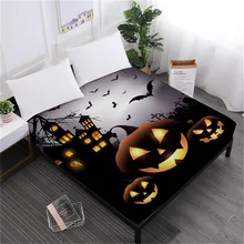 Kids Cartoon Bed Sheet Halloween Pumpkin Print Fitted Sheet Night Scenery Bedding King Queen Deep Pocket Sheet Elastic Band D25 Kids Cartoon Bed Sheet Halloween Pumpkin Print Fitted Sheet Night Scenery Bedding King Queen Deep Pocket Sheet Elastic Band D25
