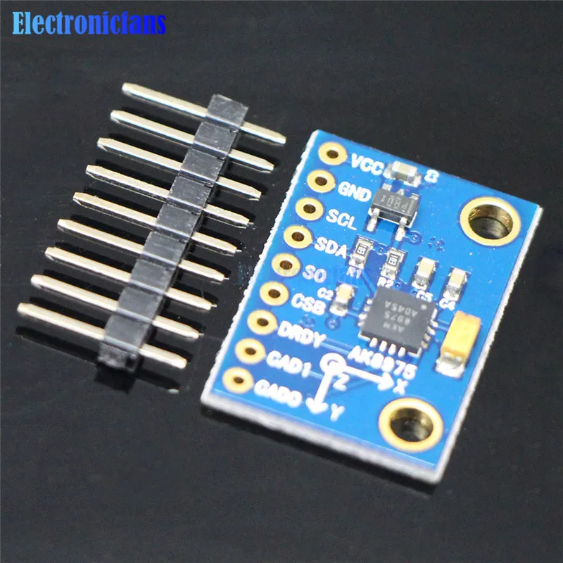 

AK8975 Three-axis Electronic Accelerometer Gyroscope Compass High Precison Compass Module IIC I2C SPI For arduino 3-5V