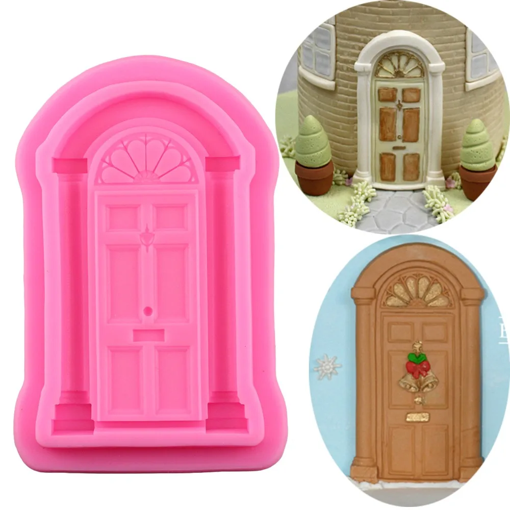 Sugarcraft силиконовая форма для дверей помадка инструменты украшения торта