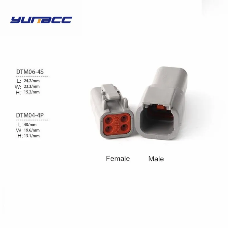 

5Sets 4Pin DTM06-4S/ATM06-4S DTM04-4P/ATM04-4P DTM Series Female Male Electrical Auto Connector Automotive Plug