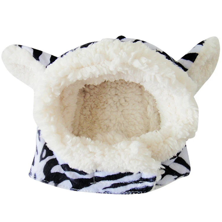 Домашние собаки кошки зимние мультфильмы теплые шапки для маленьких собак кошка молочная корова/зебра смешная шапка для домашних животных шапка для собак головной убор костюмы Косплей шляпа