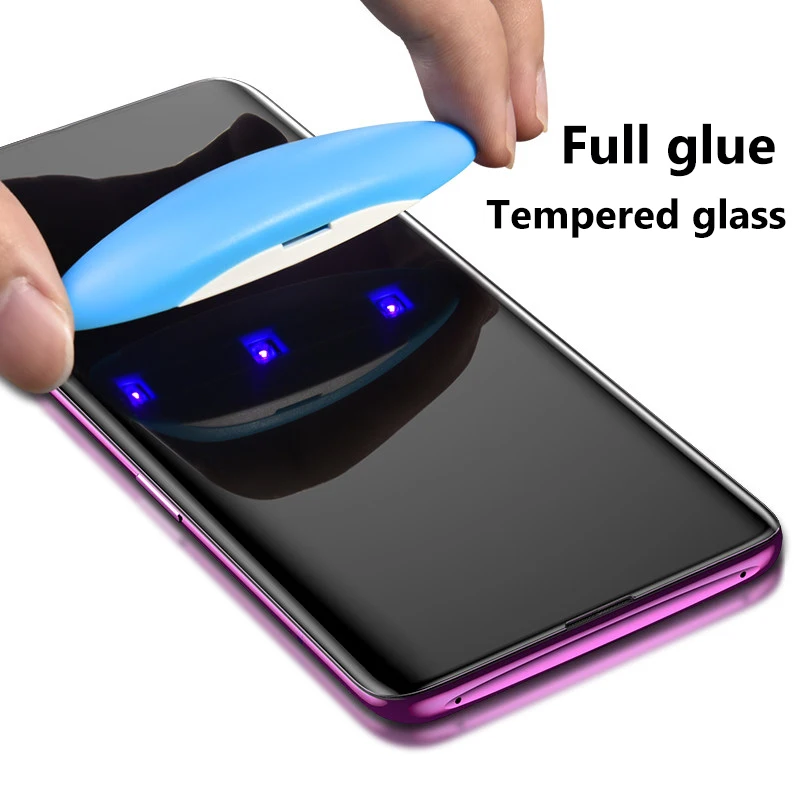 Нано жидкое закаленное стекло для huawei mate 20 pro Защита экрана для huawei P30 pro P20lite UV Ligh полная клеевая стеклянная пленка для телефона