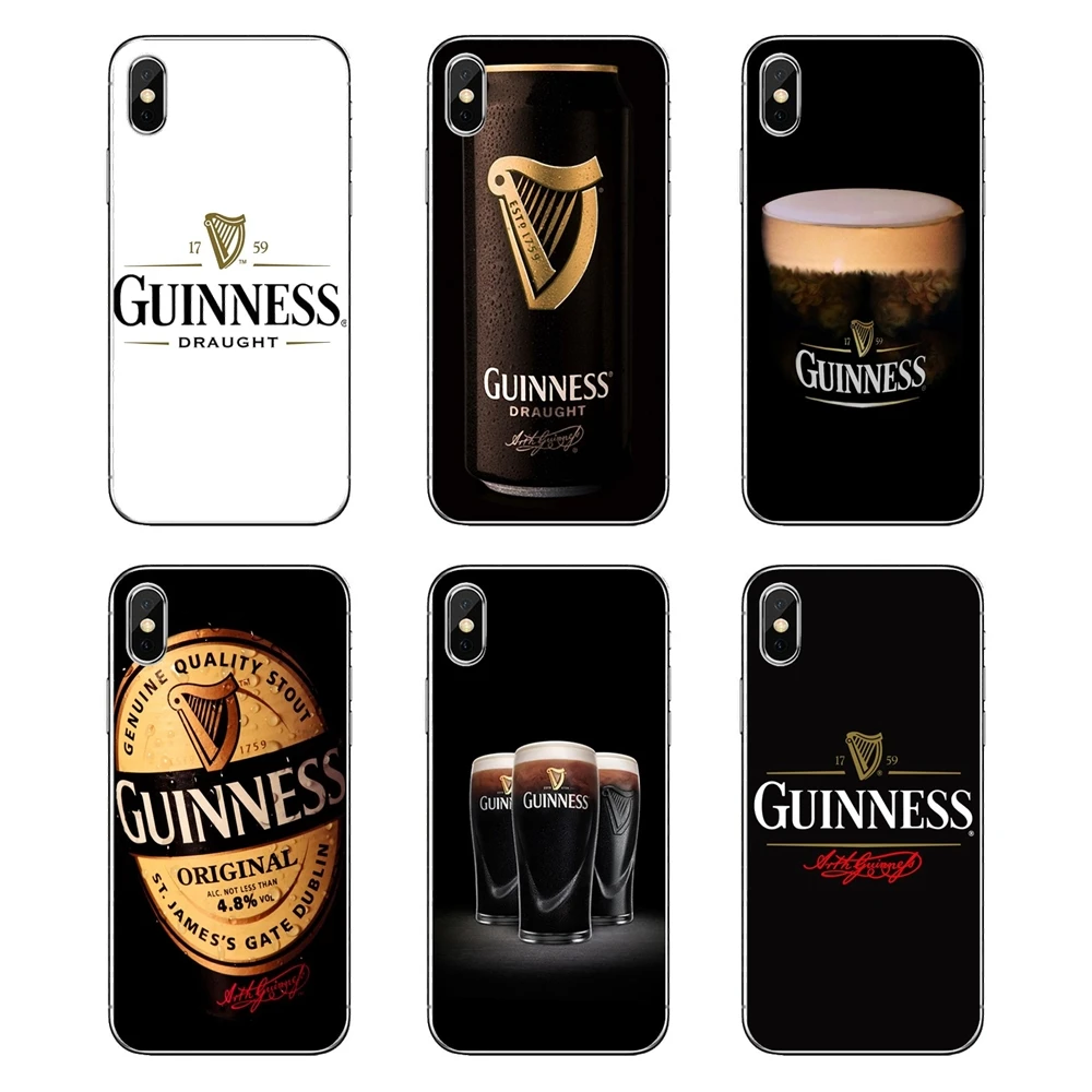 

Flexible guinness beer Soft Transparent Shell Covers For iPod Touch iPhone 4 4S 5 5S 5C SE 6 6S 7 8 X XR XS Plus MAX