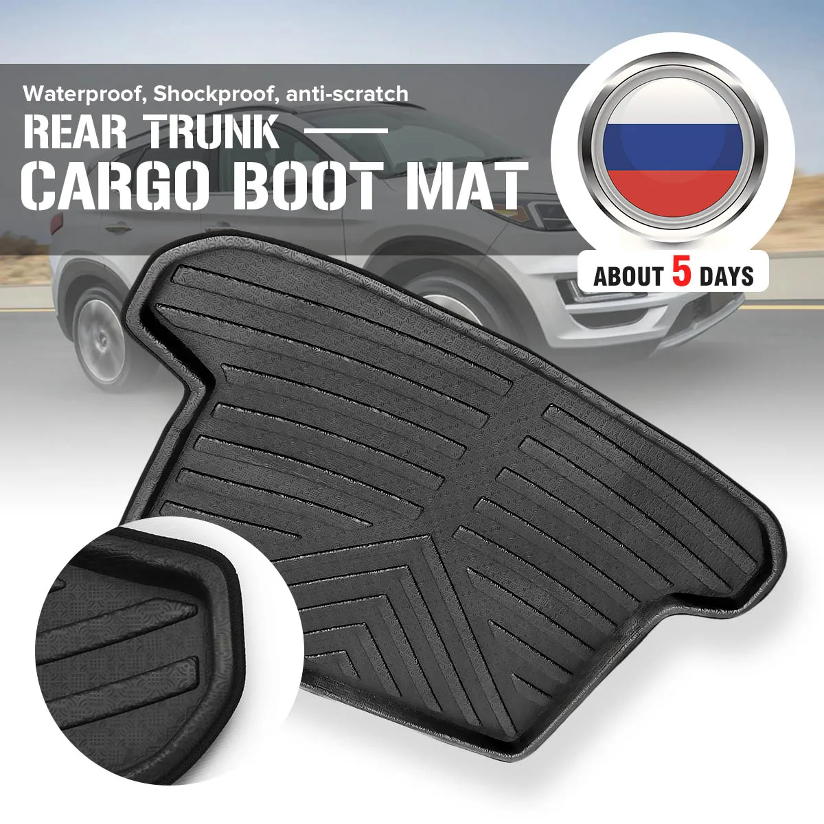 

Car Rear Trunk Cargo Mat Boot Liner Tray Matsor For KIA Sportage 2016-2018 for Hyundai Tucson 2015-2020 Floor Carpet Protector