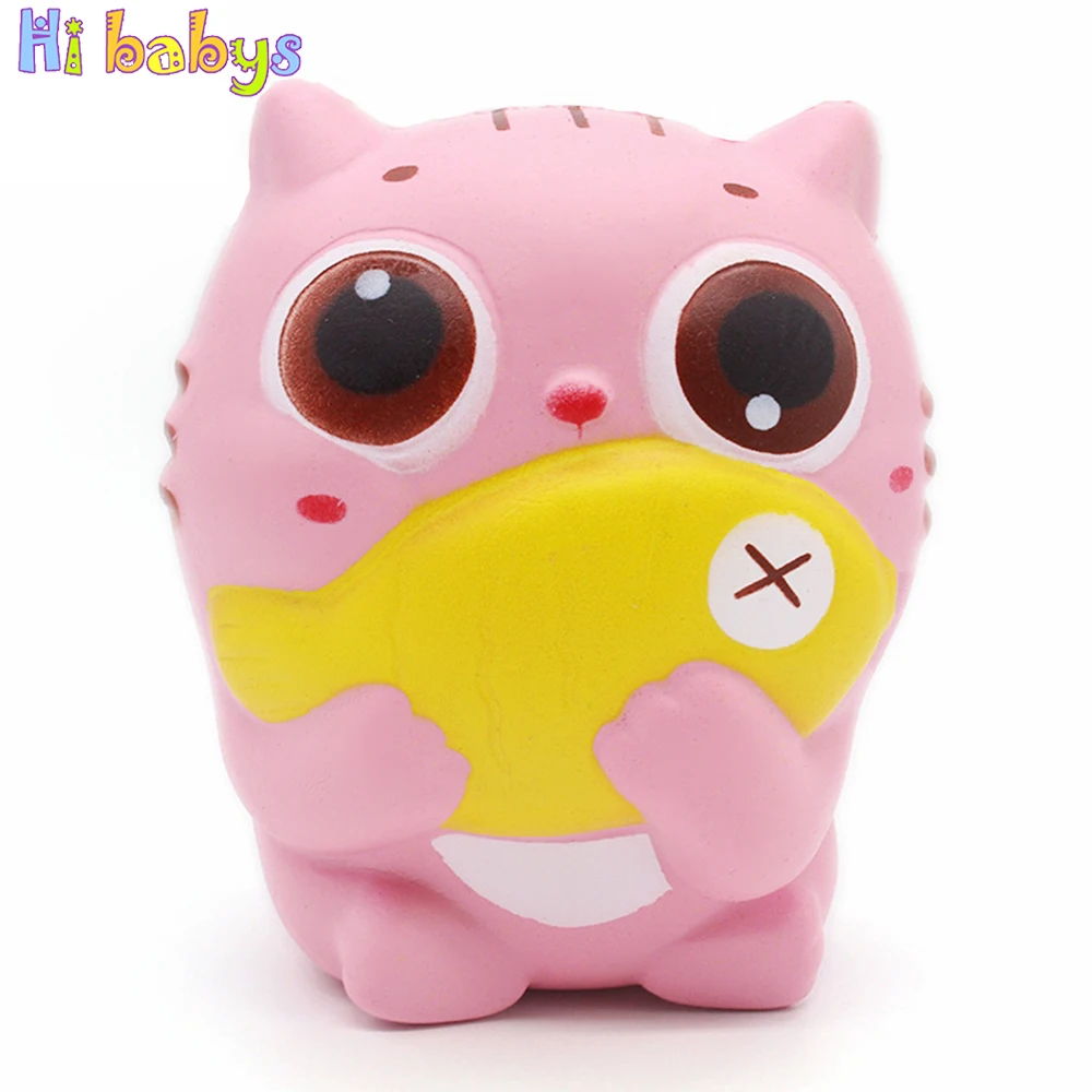 Хлюпает Игрушка антистресс Squishy Cat Squeeze Toy милые животные киска двухфазной замедлить рост снятие стресса Забавный подарок новизны