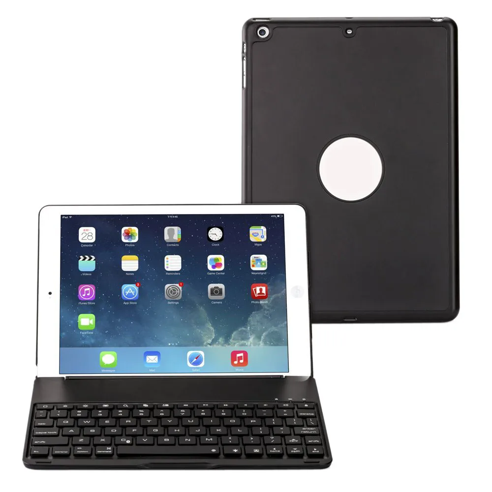 

VOBERRY Bluetooth Ultra-slim Keyboard Wireless Keyboard Ergonomic Keyboard Ipad With Leather Case Backlight For Apple IPad #2