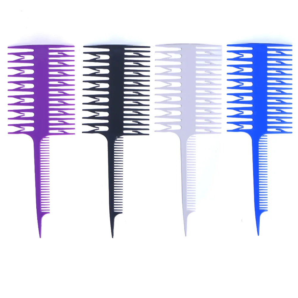 

1pcs Women Updo Big Tooth Comb Hair Dyeing Tool Salon Professional Fish Bone Shape Comb Hair Dyeing Sectioning Highlighting Comb