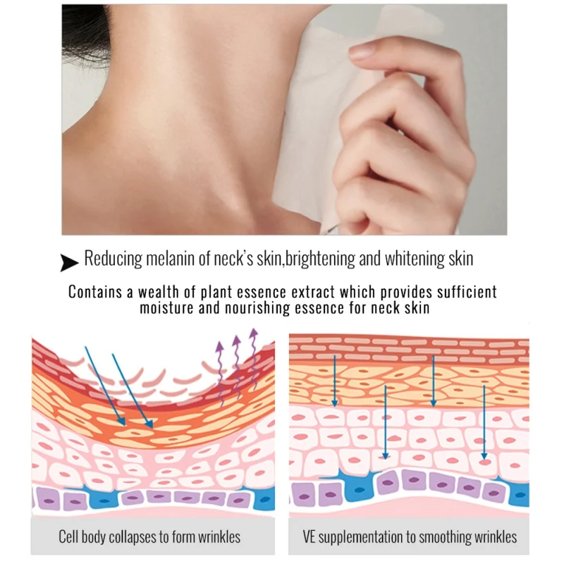 Естественный уход за кожей Шеи Pad шеи ленты морщин колодки для шеи средство для подтяжки кожи разглаживание морщин