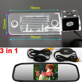 

For Volkswagen VW Tiguan Touareg POLO Sedan Santana Passat Vehicle Back up Off Rear View Wireless Camera Parking Reverse Monitor
