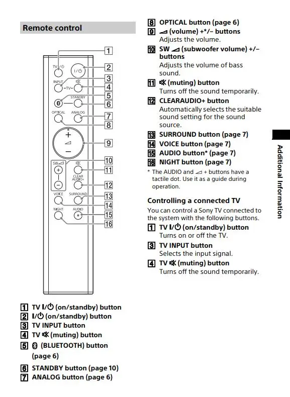 sony rmt ah300u bluetooth