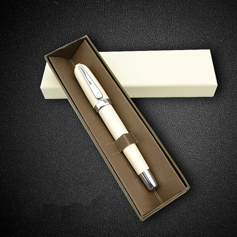 M& G перьевая ручка металлическая Серебристая Серебряная тонкая ручка 0,5 мм офисные чернильные ручки с оригинальной коробкой милые толстые ручки для женщин и мужчин подарок