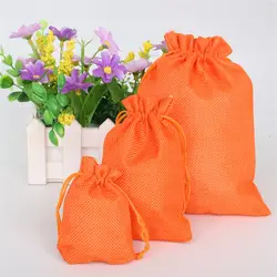 3 Размеры декоративные сумки Мешочек льняной хлопок шнурком мешок ювелирные сумки Мешочки для упаковки продуктов кошелек; подарочная