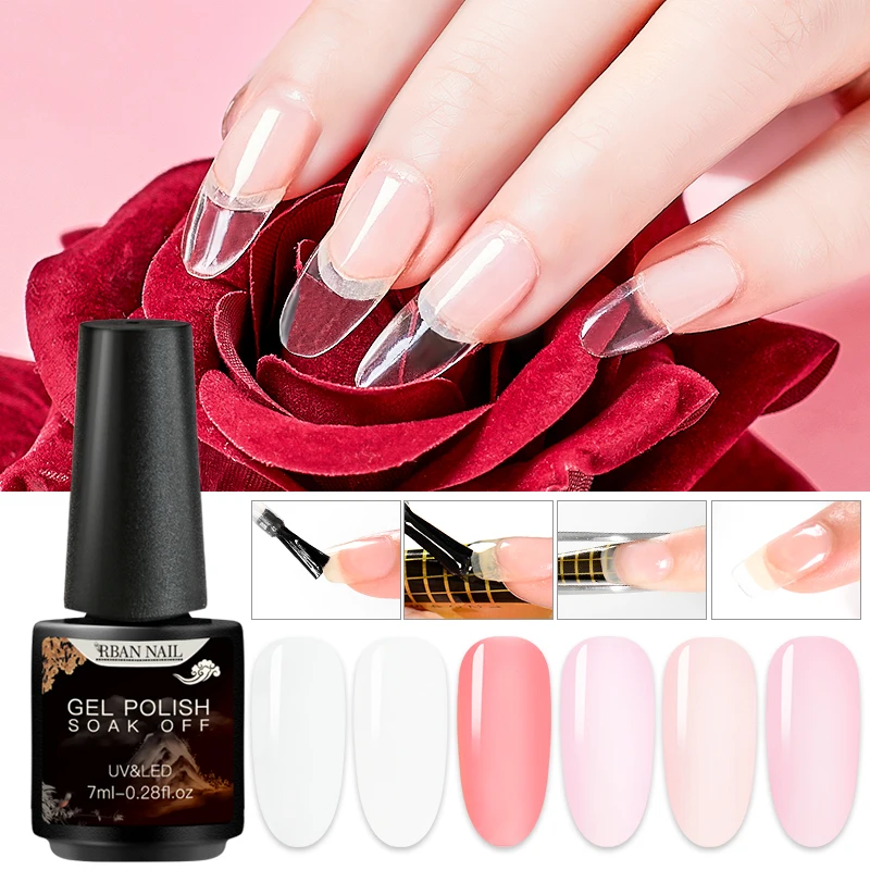 

RBAN NAIL Poly Extension Gel Polish 7ml Quick UV Builder Nails Gel Extender Acrylic Gels Polish Nails Kit Extension Nail Art Var
