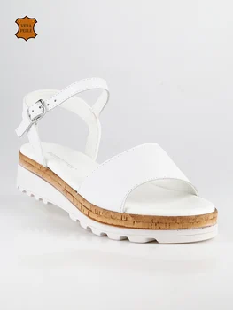 

ANDREA PIERAGO wedge sandals low leather-White