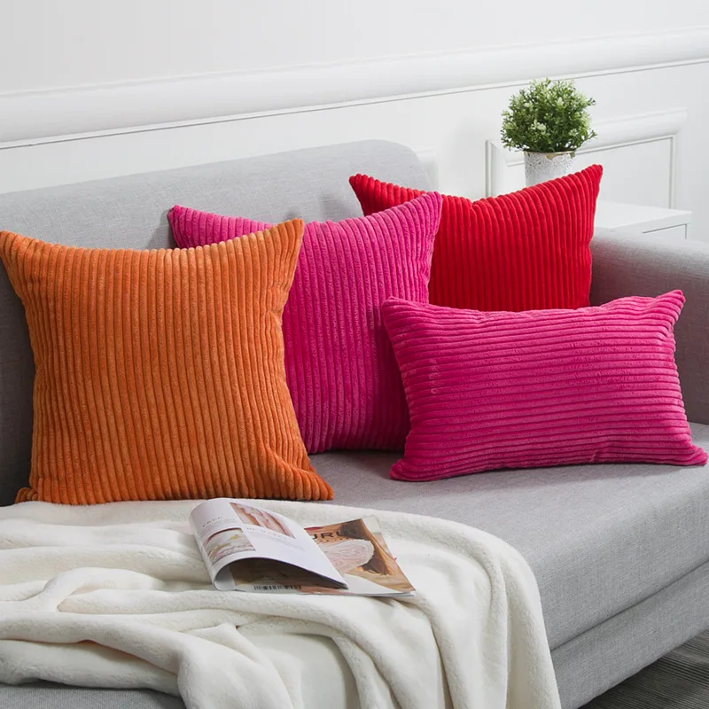 Накидки на подушки, супер-мягкие полосатые вельветовые дома декоративная подушка для дивана размером 45*45 см декоративная подушка чехол