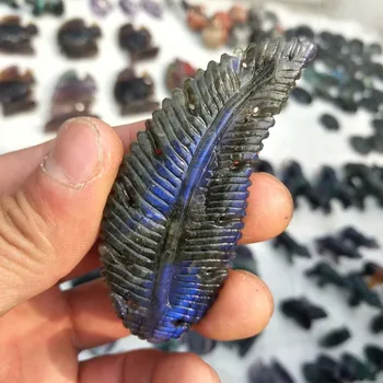 

Beautiful natural labrador stone carved leaves