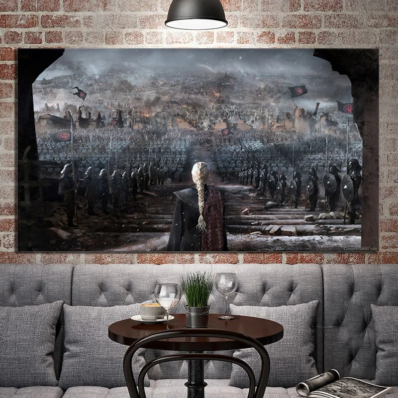 

Canvas Prints Wall Art Poster Game of Thrones Daenerys Targaryen Mother Of Dragons Modular Pictures Modern Home Bedroom Decor