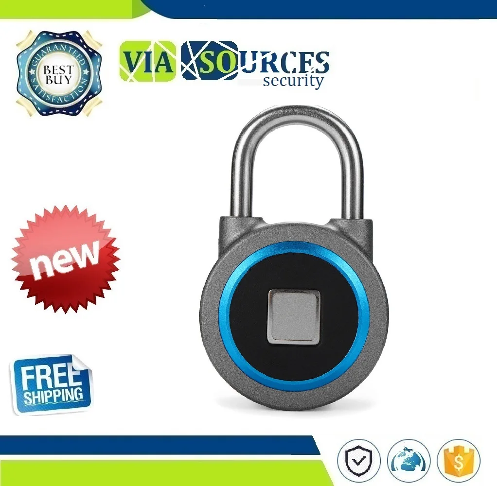 

Mini Bluetooth Lock Phone APP Waterproof Keyless Fingerprint Lock Unlock Anti Theft Padlock Door Lock for IOS Android