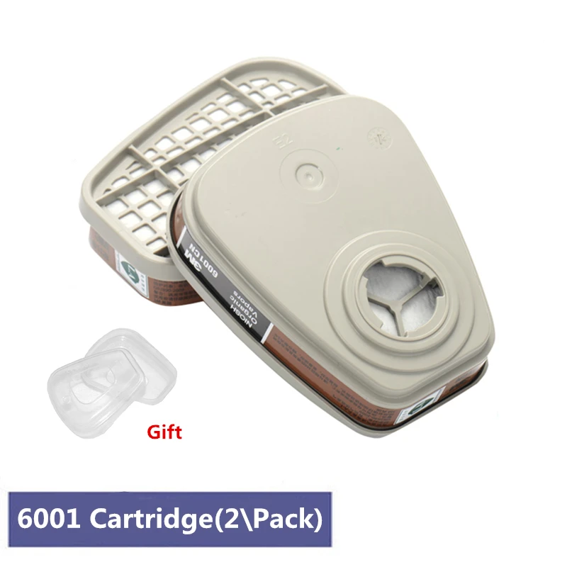 

6001 Filter Organic Vapor Cartridges Assemble for 6200 6800 7502 Series Industrial Double Face Dust Gas Mask Respirator